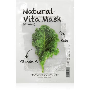Too Cool For School Natural Vita Mask Firming Kale mască textilă pentru contururile faciale, cu efect de fermitate notino.ro