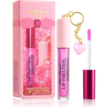 Too Faced Charmed Life Lip Gloss & Key Chain стійкий блиск для губ для екстра об'єму відтінок Haute Pink 4 гр