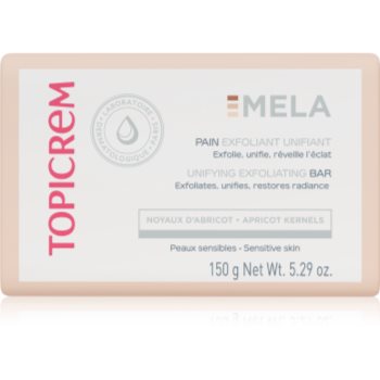 Topicrem MELA Unifying Exfoliating Bar sapun pentru curatare cu efect de exfoliere