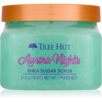 Tree Hut Shea Sugar Scrub Aurora Nights exfoliant din zahar unt de shea