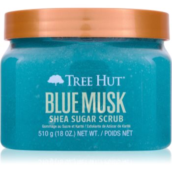 Tree Hut Shea Sugar Scrub Blue Musk exfoliant de corp cu zahăr