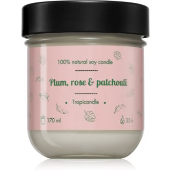 Tropicandle Plum, Rose & Patchouli lumânare parfumată