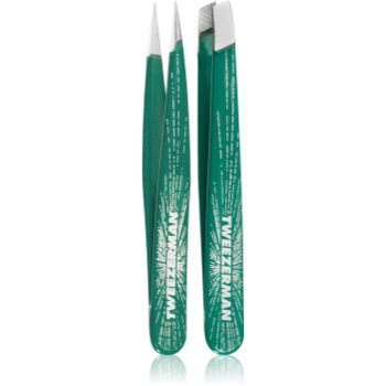 Tweezerman ready to celebrate emerald shimmer set cadou (pentru sprâncene)