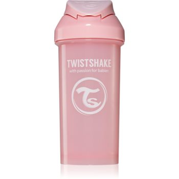 Twistshake Straw Cup Pink biberon cu pai