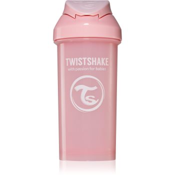 Twistshake Straw Cup Pink biberon cu pai