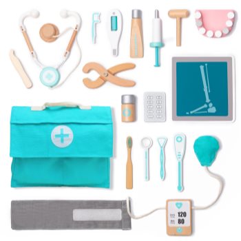 UMU Toys Doctor\'s set jucărie cu activități din lemn Turquoise