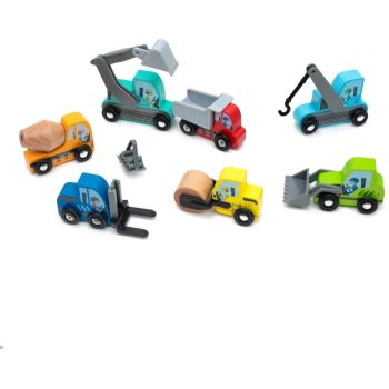 UMU Toys Construction vehicles jucărie cu activități din lemn