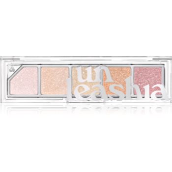 Unleashia Mood Shower Face Palette paletă cu farduri de ochi și iluminator stralucire de perla