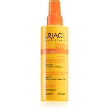 Uriage Bariésun Fragrance-Free Spray SPF 50+ spray autobronzant fara parfum SPF 50+