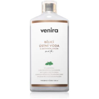 Venira Whitening Mouthwash with Active Charcoal Apa de gura pentru albire cu particule de carbon