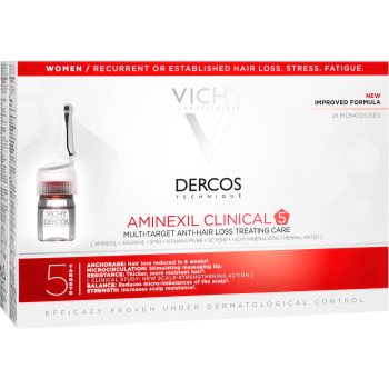 Vichy Dercos Aminexil Clinical 5 Tratament împotriva căderii părului pentru femei imagine 2021 notino.ro