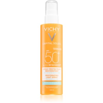 Vichy Capital Soleil Beach Protect spray multi protector împotriva deshidratării pielii SPF 50+