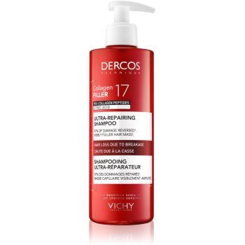 Vichy Dercos Collagen Filler 17 глибоко відновлюючий шампунь проти ламкості волосся 400 мл