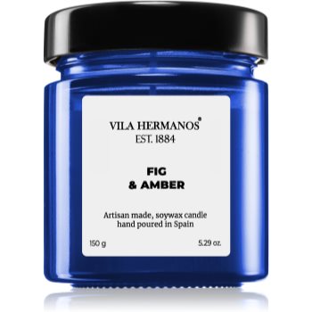 Vila Hermanos Apothecary Cobalt Blue Fig & Amber lumânare parfumată Online Ieftin Amber