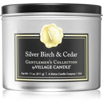 Village candle gentlemen's collection silver birch & cedar lumânare parfumată i.