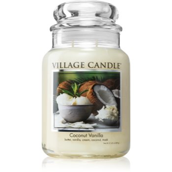 Village Candle Coconut Vanilla lumânare parfumată (Glass Lid) notino.ro imagine noua