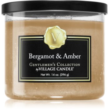 Village Candle Gentlemen\'s Collection Bergamot & Amber lumânare parfumată