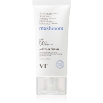  Creme pentru ten, VT Cosmetics Mushroom Airy Sun Cream crema protectoare pentru fata cu efect de hidratare - Sellmag.ro