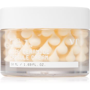 VT Cosmetics Rice Ceramide Capsule Cream crema hidratanta cu efect iluminator pentru întărirea barierei cutanate