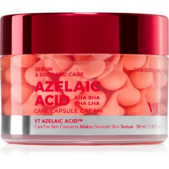 VT Cosmetics Azelaic Acid Care Capsule Cream заспокоюючий крем для шкіри проти недоліків проблемної шкіри 50 мл