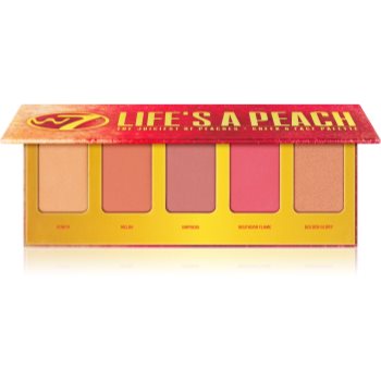 W7 cosmetics life's a peach paletă pentru contur blush