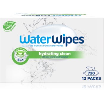 WaterWipes Hydrating Clean Servetele umede cu efect revigorant