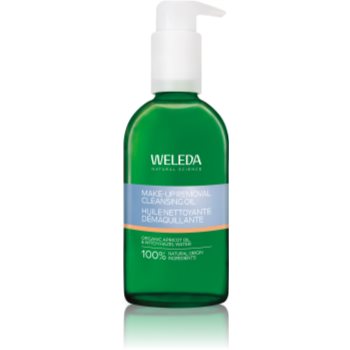 Weleda Cleansing Care Make-up Removal Cleansing Oil очищуюча олійка для зняття макіяжу має заспокійливі властивості 150 мл