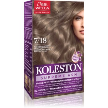 Wella Koleston Supreme фарба для волосся відтінок 7/18 Illuminated Medium Pearl Blonde 100 мл