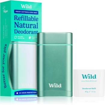 Wild Fresh Cotton & Sea Salt Aqua Case deodorant stick cu sac - 1 | YEO