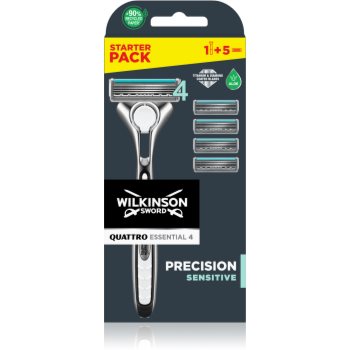 Wilkinson Sword Quattro Titanium Sensitive aparat de ras + lame de rezervă