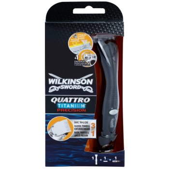 Wilkinson Sword Quattro Titanium Precision aparat de tuns si ras pe parul umed