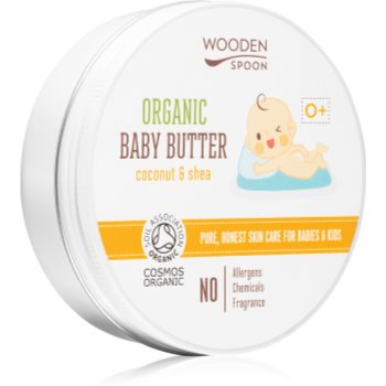 WoodenSpoon Organic Coconut & Shea unt pentru corp pentru nou-nascuti si copii