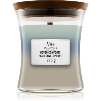 Woodwick Trilogy Woven Comforts lumânare parfumată cu fitil din lemn