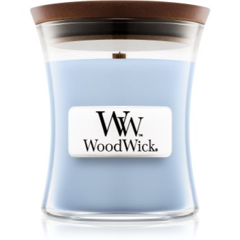 Woodwick Soft Chambray lumânare parfumată cu fitil din lemn