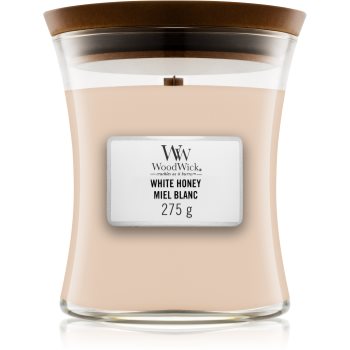 Woodwick White Honey Miel Blanc lumânare parfumată cu fitil din lemn notino.ro Parfumuri