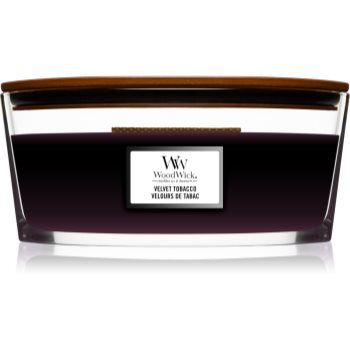 Woodwick velvet tobacco lumânare parfumată cu fitil din lemn (hearthwick)