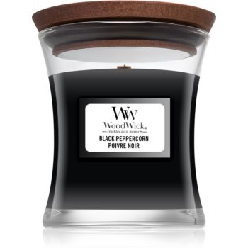 Woodwick Black Peppercorn lumânare parfumată cu fitil din lemn