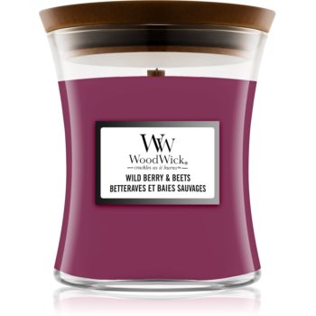 Woodwick Wild Berry & Beets lumânare parfumată cu fitil din lemn Beets imagine noua