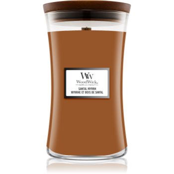 Woodwick Santal Myrrh lumânare parfumată