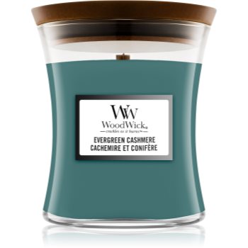 Woodwick Evergreen Cashmere lumânare parfumată