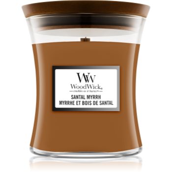 Woodwick Santal Myrrh lumânare parfumată