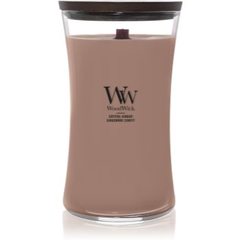 Woodwick Crystal Ginger lumânare parfumată cu fitil din lemn (WDWZSIT_ARJB07)