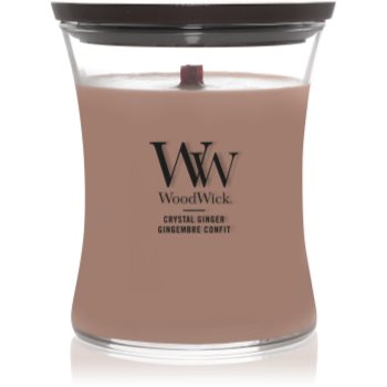 Woodwick Crystal Ginger lumânare parfumată cu fitil din lemn (WDWIFJG_ARJB04)