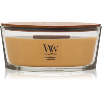 Woodwick Golden Bourbon lumânare parfumată cu fitil din lemn (hearthwick)