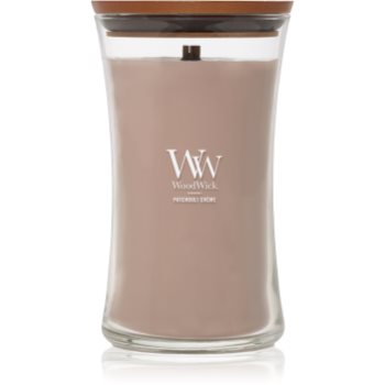 Woodwick Patchouli Créme lumânare parfumată cu fitil din lemn