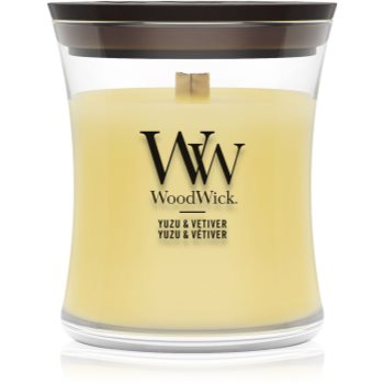 Cosmetice și accesorii, Woodwick Yuzu & Vetiver lumânare parfumată cu fitil din lemn - Sellmag.ro