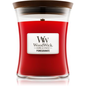 Woodwick Pomegranate lumânare parfumată cu fitil din lemn