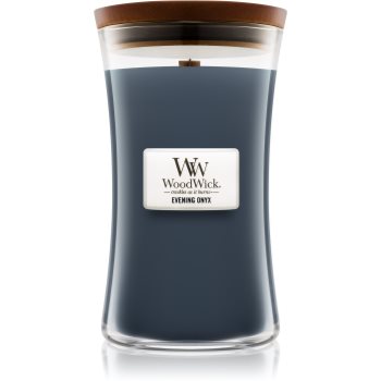 Woodwick Evening Onyx lumânare parfumată cu fitil din lemn