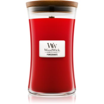 Woodwick Pomegranate lumânare parfumată cu fitil din lemn