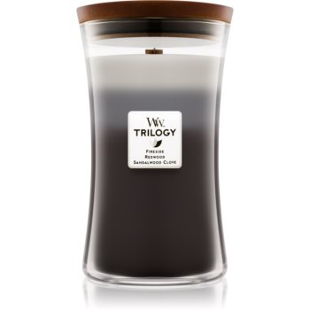 Woodwick Trilogy Warm Woods lumânare parfumată cu fitil din lemn notino.ro Parfumuri